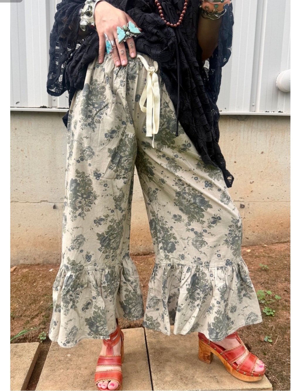 🔥BRAND NEW Petal Kiss Bloomers - Twilight - Black Floral Detail, Ruffle Bottoms